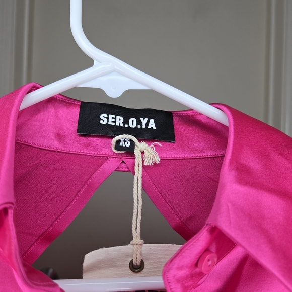 New SER.O.YA Oversized Revolve Mell Top Hot Pink New - Picture 7 of 9